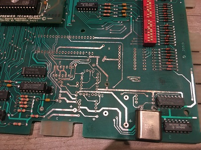 carte CPU étamée juste après retrait des composants oxydés